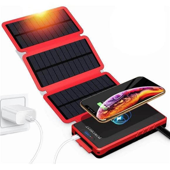 Solar Phone Charger,Solar Charger Power Bank,Outdoor Solar Cellphone Power Bank - Picture 1 of 7